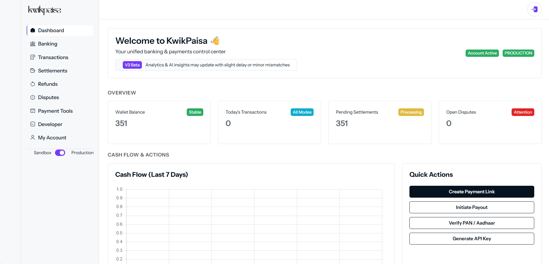 Payment Gateway Dashboard